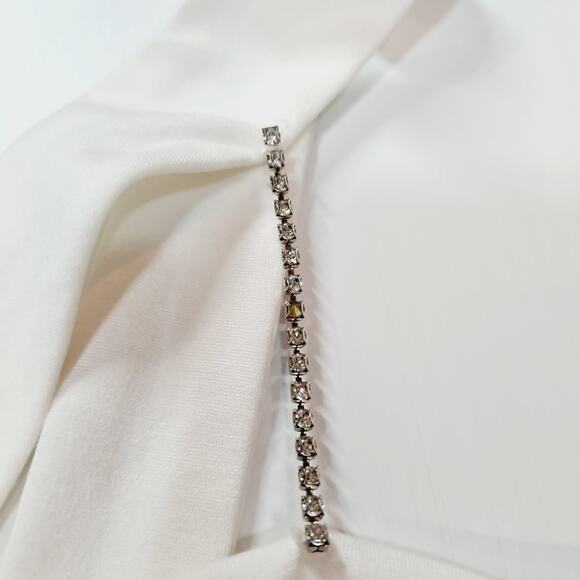 Superdown Tiasha Asymmetrical Jumpsuit in White Small - Picture 6 of 12